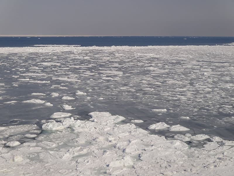 オホーツク海の流氷