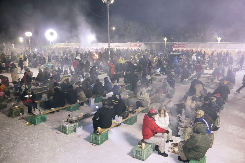 北見厳寒の焼き肉まつり